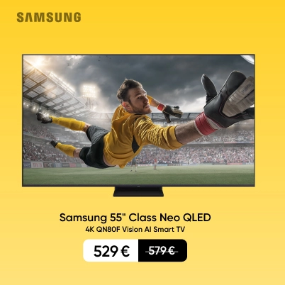 Uz dzeltena fona Samsung televizori