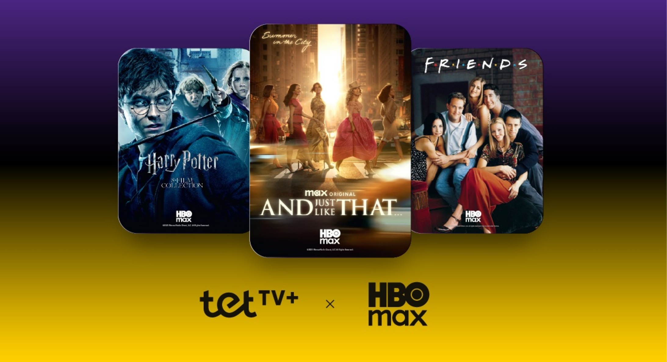 Vizuālais attēls, kur redzamas filmas - Harijs Poters, Draugi un And just like that..