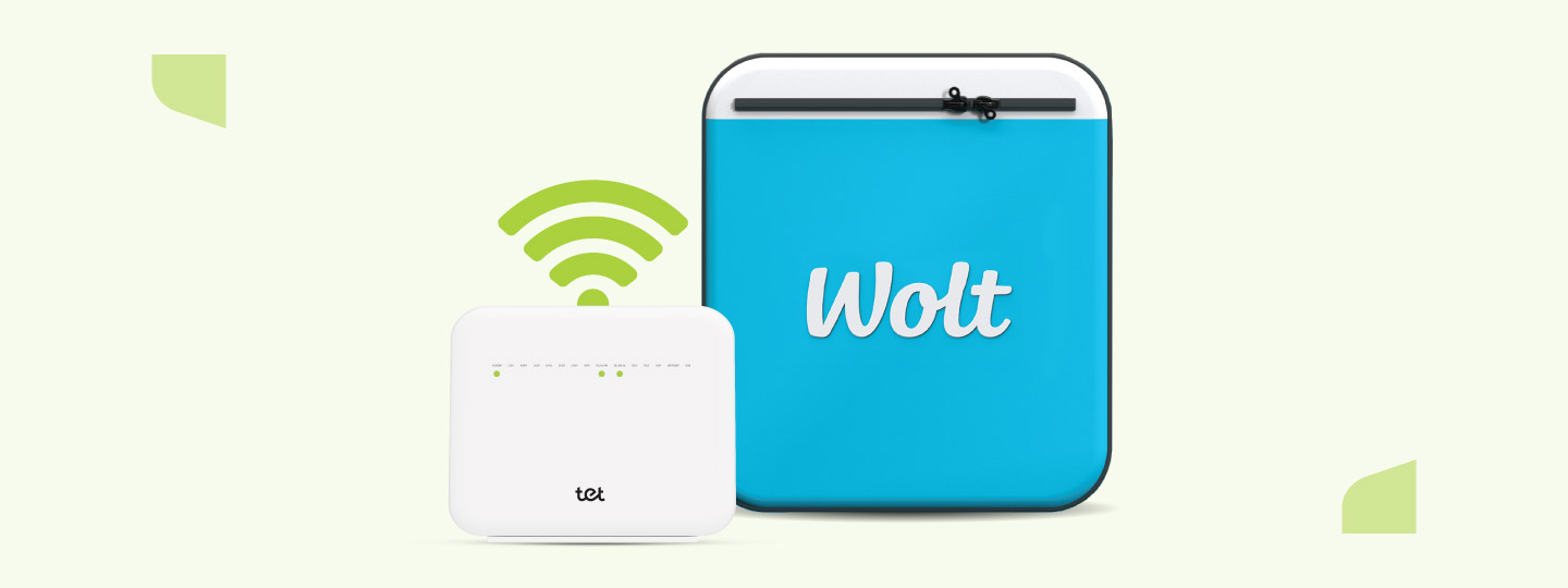 Tet rūteris un Wolt logo