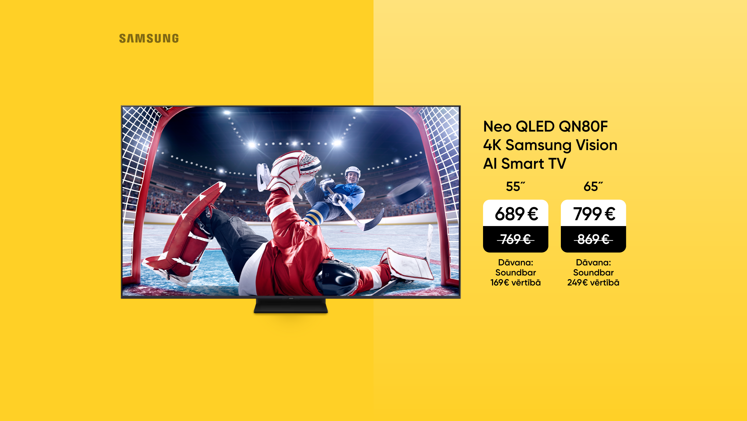 Samung televizoru akcijas cenas un dāvanas