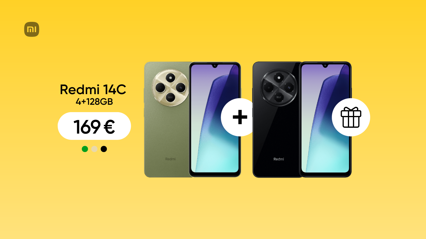 Telefons Redmi 14C, 4+28GB tikai 169 €.