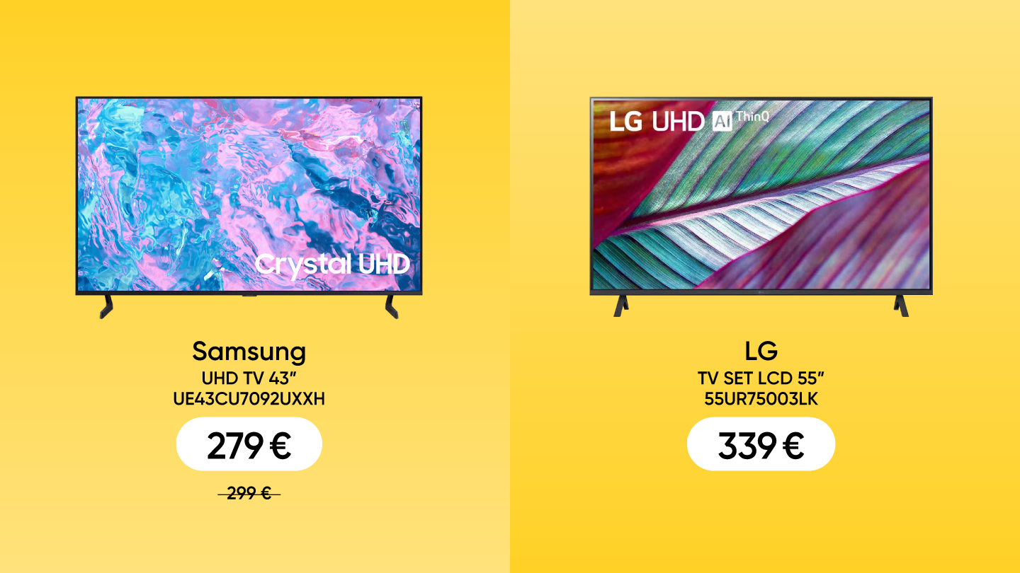 Samsung un LG televizoru izpārdošana no 279 €.